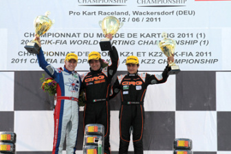 CRG WINS THE KZ2 EUROPEAN CHAMPIONSHIP IN GERMANY WITH FEDERER. TORSELLINI GRABS THE THIRD STEP OF THE PODIUM