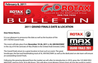 2011 Rotax Grand Finals date announced