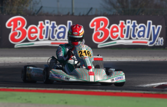 Tony Kart on podium in the last round of the WSK Final Cup