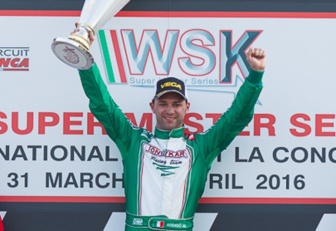 Marco Ardigò wins the WSK Super Master Series at La Conca for only fifteen tousandth of second!