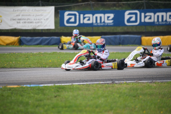 Kai Sorensen on the final podium of the Italian ACI Championship