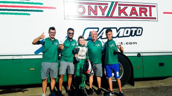 Gamoto Kart on the podium at the Trofeo D'Estate.