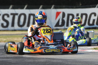 Podium for CRG with Pedro Hiltbrand at the WSK in La Conca