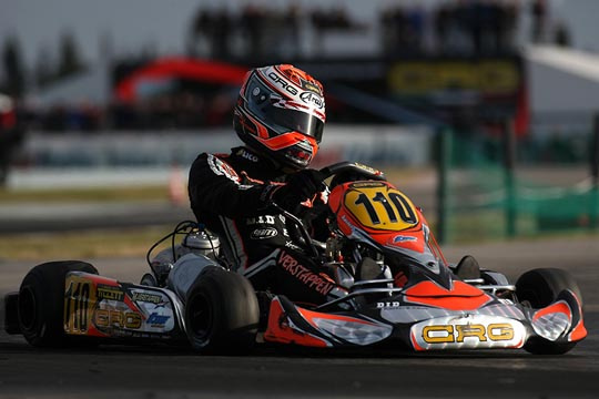 CRG IN SARNO FOR THE SECOND ROUND OF THE WSK MASTER SERIES. VERSTAPPEN IS THE UNDISPUTED LEADER IN KZ2