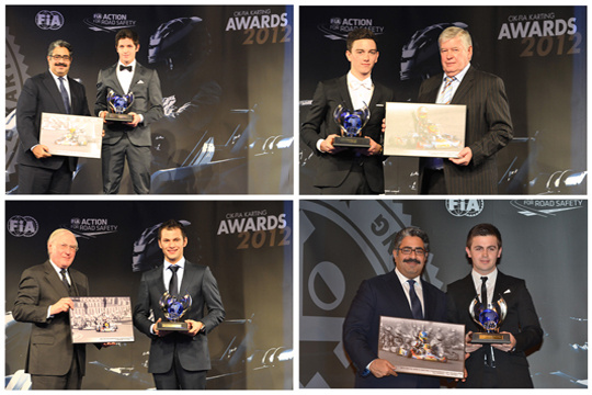 Crg Drivers Hold The Stage At The Cik-Fia Prize-Giving Ceremony For The 2012 International Kart Championships