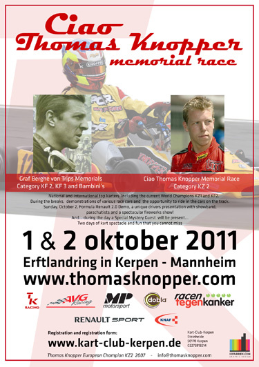 In another 4 weeks it is time for the 2nd edition of the Ciao Thomas Knopper Memorial Race.