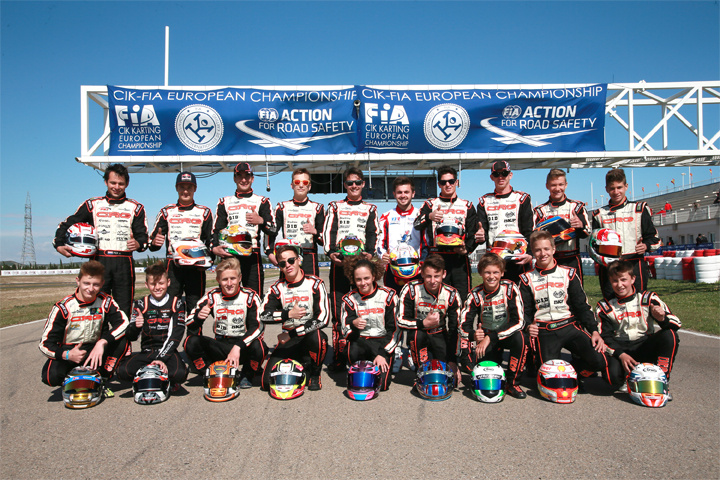 CRG podium vanished in the European KZ, OK, OKJ Championship in Zuera
