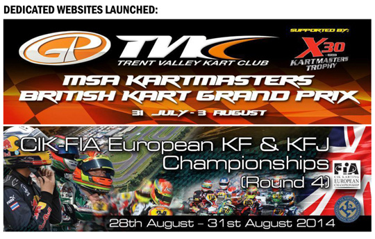 Trent Valley Kart Club launches two new event websites