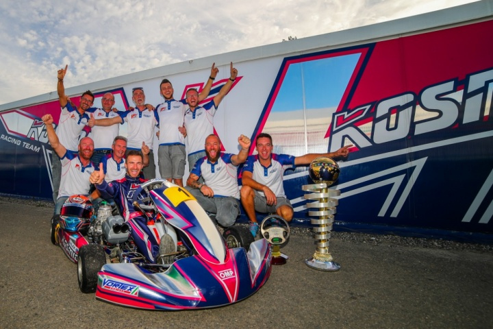 Kosmic, 2018 KZ World Champion with Patrik Hajek. Kosmic, 2018 KZ World Champion with Patrik Hajek.