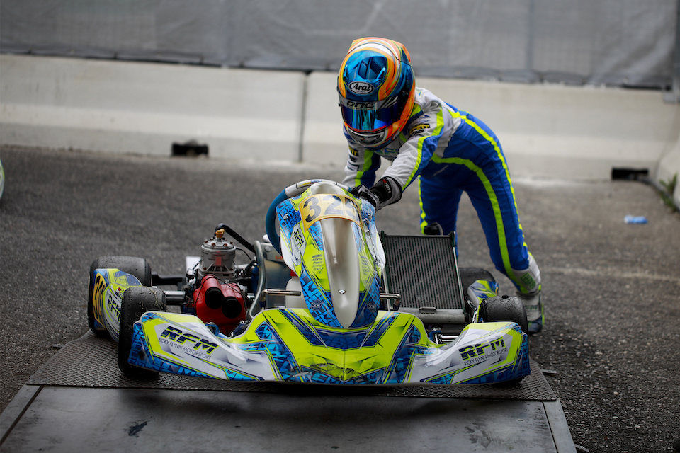 Visor down again for Laurens van Hoepen.