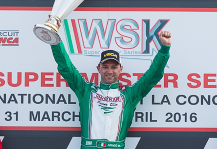 Marco Ardigò wins the WSK Super Master Series at La Conca for only fifteen tousandth of second!