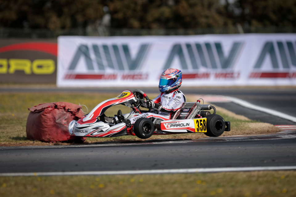 Kai Sorensen unlucky but competitive in the second round of WSK Super Master Series