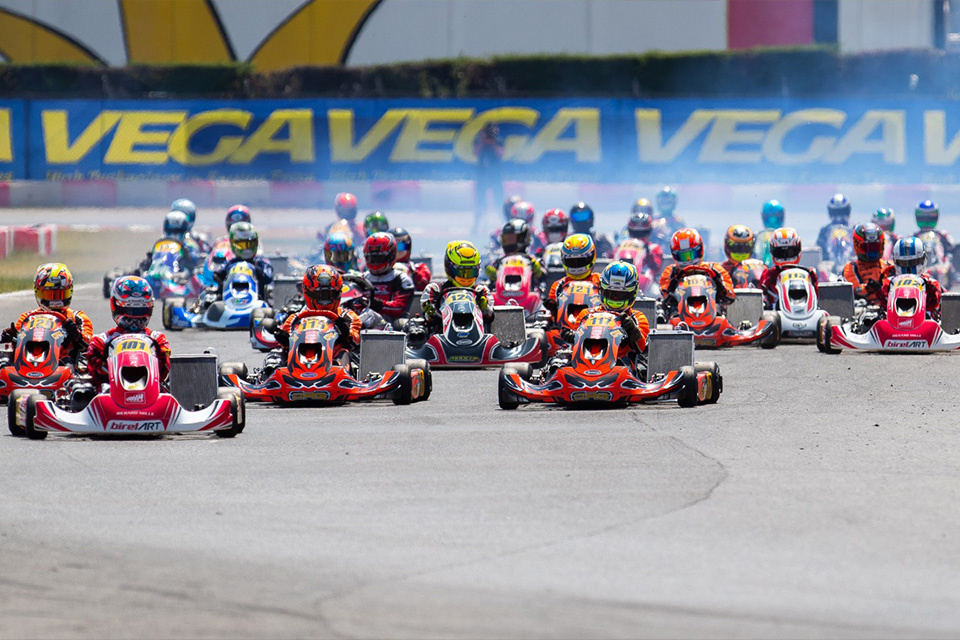 WSK Euro Series, in KZ2 it is Birel Art vs CRG