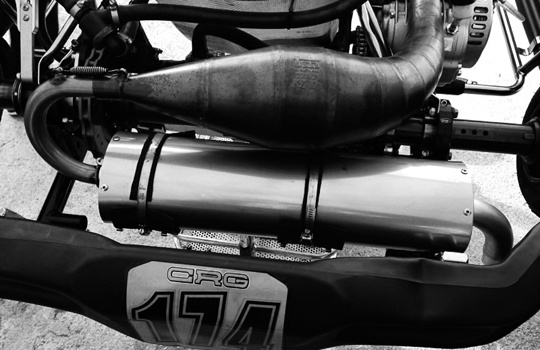 New silencers for 125cc gearbox karts