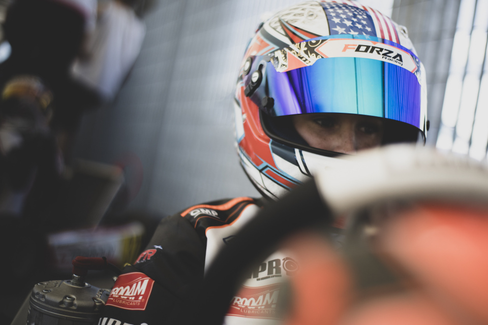 Kai Sorensen at Sarno track to prepare for the European Championship