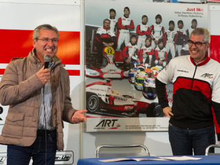 Armando Filini e Alessandro Alunnibravi durante il meeting presso il circuito di Siena