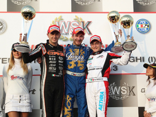 Davide Forè (on the left) on the podium (Ph. CRG Press)