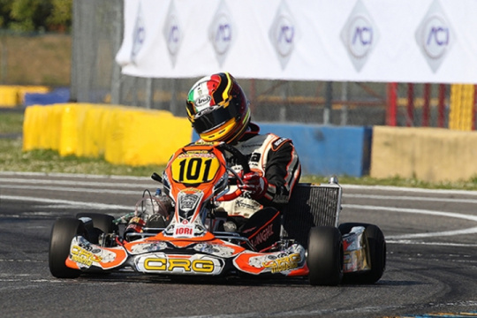 Longhi and CRG kicking off the Italian Championship with a podium in KZ2