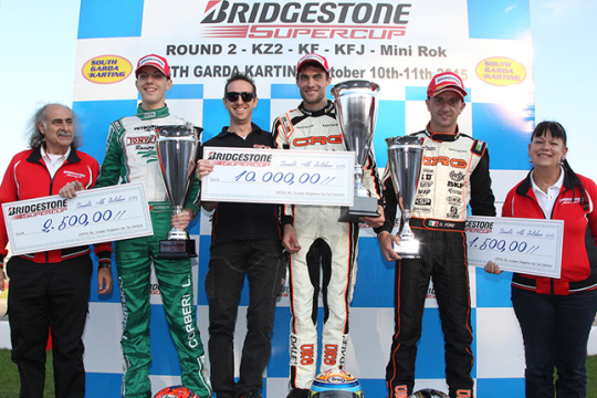 Dalé gets the KZ2 Bridgestone SuperCup in Lonato