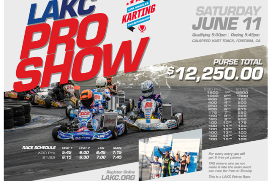Los Angeles Karting Championship hosting Pro Show on June 11