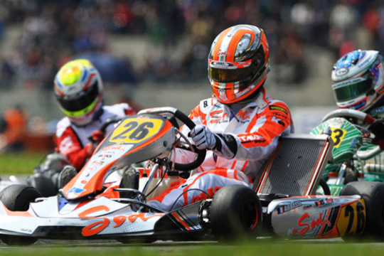 Sodi on European KZ Championship podium