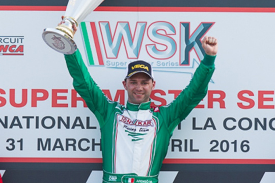 Marco Ardigò wins the WSK Super Master Series at La Conca for only fifteen tousandth of second!