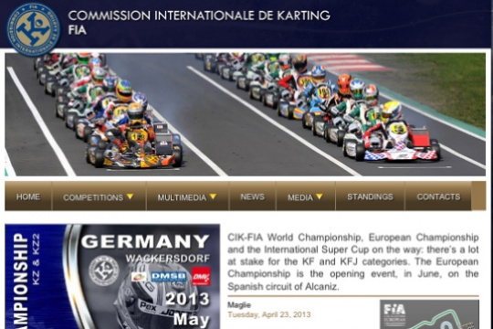 New website for CIK-FIA Championships