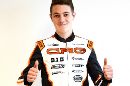 Jean Luyet with the CRG Racing Team in 2018