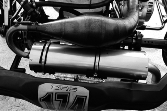 New silencers for 125cc gearbox karts
