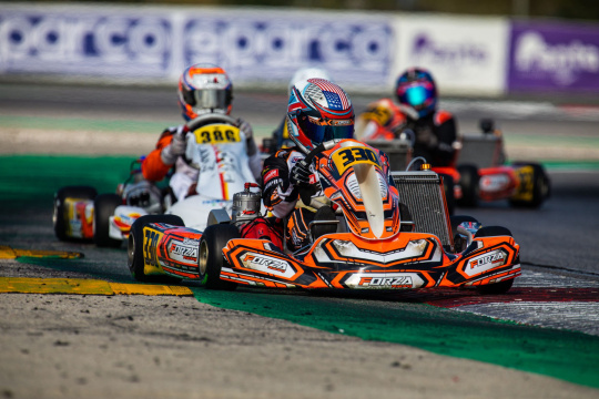 Kai Sorensen in the top ten of the WSK Open of Adria