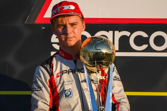 Anatoly Khavalkin finishes second in the first round of the WSK Final Cup